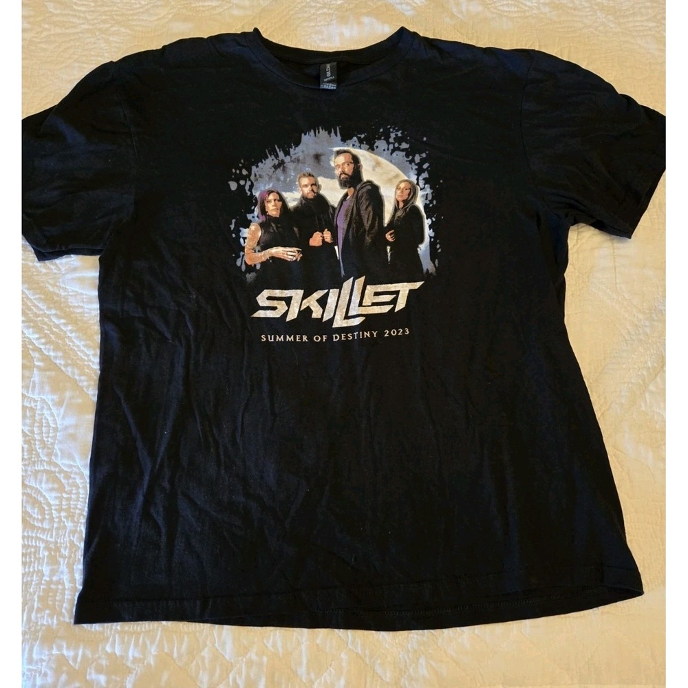 Skillet Summer of Destiny Tour 2023 T Shirt Adult Large Black Music Merch Rock L